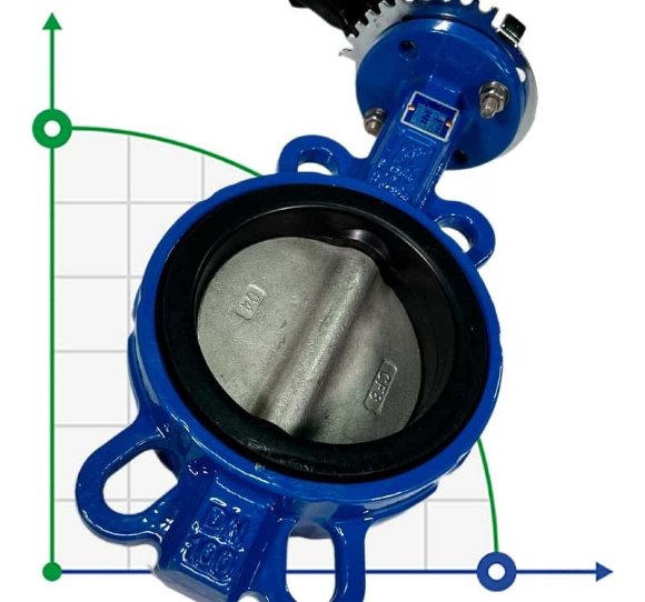 PN16 DN100 Засувка Батерфляй, чавунний корпус, диск AISI 304, Seat EPDM