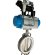 PN6 DN200 Засувка Батерфляй, корпус і диск AISI 304, PTFE з пневмоприводом Ex подвійної дії, позиціонер 4-20MA
