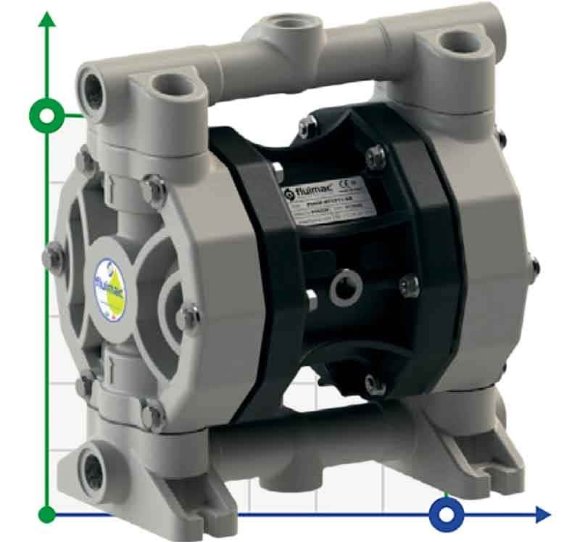 Пневматичний мембранний насос PHOENIX P55 PP HYTREL+PTFE, 55 л/хв для коагулянту