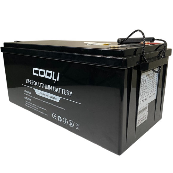 Акумуляторна батарея CL-12,8V 300Ah, LiFePO4, LFP ABS Shell напольний з Bluetooth та дисплеєм