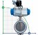 PN16 DN50 Засувка Батерфляй, корпус, диск AISI304, PTFE з пневмоприводом подвійної дії, пневморозп.5/2, котушка 24В, коробка кінц.викл.LS10