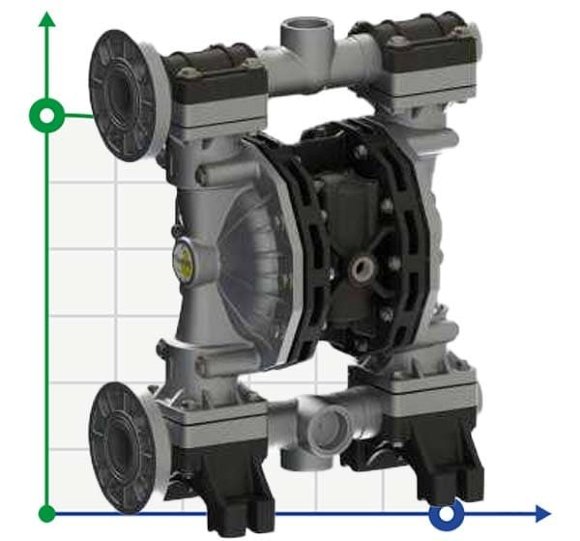 Насос з пневмоприводом PHOENIX P400 ALU SANTOPRENE+PTFE, 380 л/хв