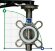 PN16 DN40 Засувка Батерфляй, корпус і диск з нержавіючої сталі AISI 304, Seat PTFE