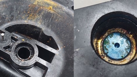 Mantenimiento de una bomba neumática de membrana