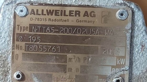 Ремонт насоса ALLWEILER AG NTT для термомасла 350 С