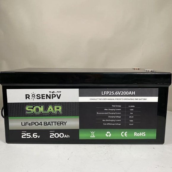 Літій-залізо-фосфатний (літій-ферумний) акумулятор 25.6V 200Ah LiFePO4, LFP напольний з комірками EVE 3.2V 100Ah LiFePO4 grade A cells Літій-залізо-фосфатний (літій-ферумний) акумулятор 25.6V 200Ah LiFePO4, LFP напольний з комірками EVE 3.2V 100Ah LiFePO4 grade A cells