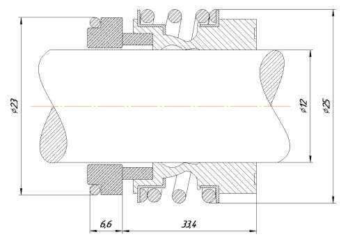 Торцевое механическое уплотнение вала R-MG13 12, CAR/SIC, VITON, 304, G6 Торцевое механическое уплотнение вала R-MG13 12, CAR/SIC, VITON, 304, G6
