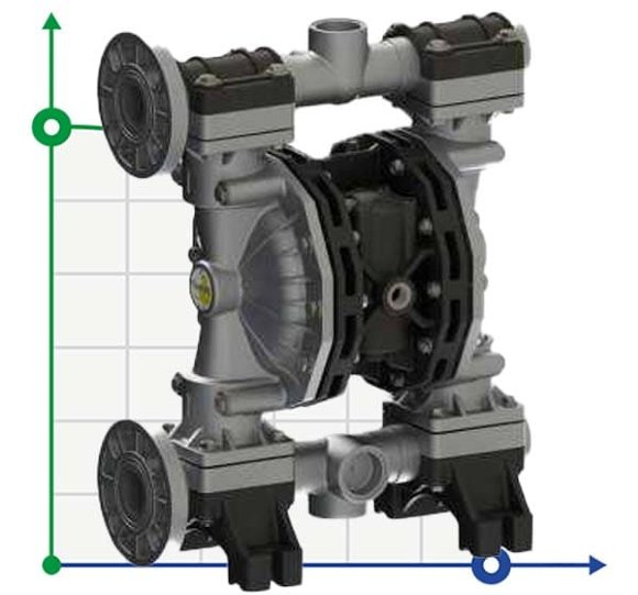 PHOENIX P400 ALU HYTREL+PTFE ATEX пневматический мембранный насос