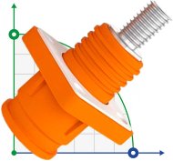 JC-CN12-S-01-LD, 250A, 1500V CC conector hembra para batería tipo tornillo, naranja JC-CN12-S-01-LD, 250A, 1500V CC conector hembra para batería tipo tornillo, naranja