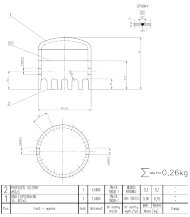 Distillation and rectification column cap f51x3mm made of stainless steel AISI 316L Distillation and rectification column cap f51x3mm made of stainless steel AISI 316L