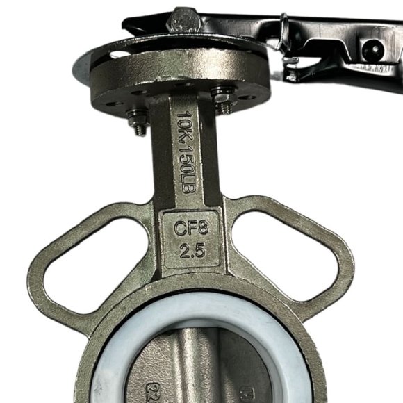 PN16 DN65 Засувка Батерфляй, корпус і диск з нержавіючої сталі AISI 304, Seat PTFE