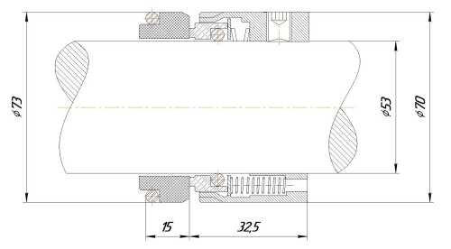 Uszczelnienie mechaniczne R-M7N 53, SIC/SIC, VITON, 304, G9 Uszczelnienie mechaniczne R-M7N 53, SIC/SIC, VITON, 304, G9