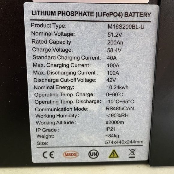 Batería de litio recargable para alimentación de reserva 51,2V 200Ah LiFePO4, células LFP EVE 3,2V 100Ah LiFePO4 grado A con certificado ROHS Batería de litio recargable para alimentación de reserva 51,2V 200Ah LiFePO4, células LFP EVE 3,2V 100Ah LiFePO4 grado A con certificado ROHS