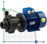 Насос ATEX с магнитной муфтой FLUIMAC COMPASS CM 10 PVDF, 0,55 кВт, 380В, Ex Насос ATEX с магнитной муфтой FLUIMAC COMPASS CM 10 PVDF, 0,55 кВт, 380В, Ex