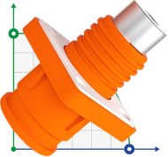JC-CN12-S-01-LM, 250 amperios, 1500 V CC, conector tipo tuerca para batería, naranja JC-CN12-S-01-LM, 250 amperios, 1500 V CC, conector tipo tuerca para batería, naranja