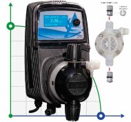 Електромагнітний насос-дозатор PDE HC151+ PH-RX M70 240V PVDF-CE-VT C/LIV. HIRSMANN, 1,8-14 л/год, 20-1 бар