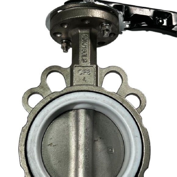 PN16 DN100 Butterfly valve, body and disc made of stainless steel AISI 304, Seat PTFE PN16 DN100 Butterfly valve, body and disc made of stainless steel AISI 304, Seat PTFE