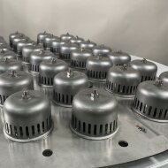 Bubble-cap column element, 1000 mm, made of AISI 304 stainless steel, for a rectification/distillation column Bubble-cap column element, 1000 mm, made of AISI 304 stainless steel, for a rectification/distillation column