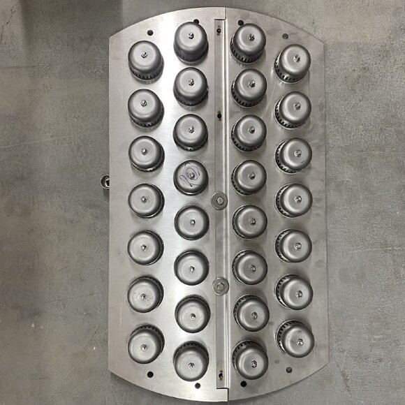 Bubble-cap column element, 1000 mm, made of AISI 304 stainless steel, for a rectification/distillation column