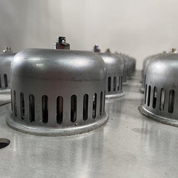 Bubble-cap column element, 1000 mm, made of AISI 304 stainless steel, for a rectification/distillation column