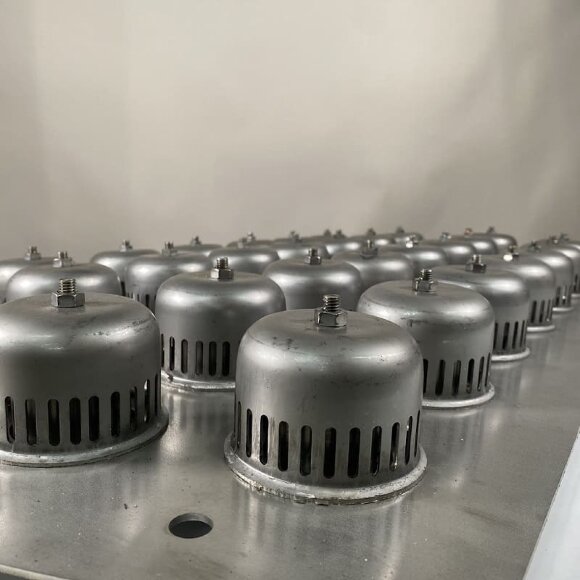 Bubble-cap column element, 1000 mm, made of AISI 304 stainless steel, for a rectification/distillation column