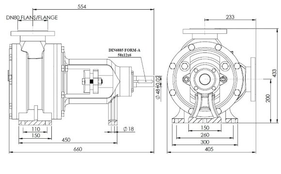 Шестеренчатий насос для целюлози та паперу Kupar KIP 3 дюйма, 12-60 м3/год Шестеренчатий насос для целюлози та паперу Kupar KIP 3 дюйма, 12-60 м3/год
