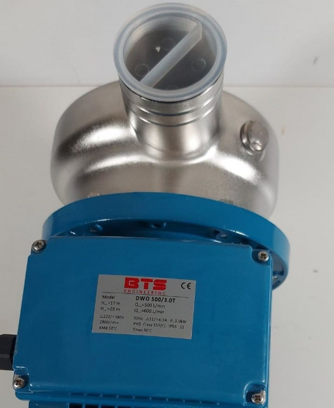 DWO B500/3.0 T, 380V/50Hz, INOX Edelstahlpumpe für verunreinigte Flüssigkeiten DWO B500/3.0 T, 380V/50Hz, INOX Edelstahlpumpe für verunreinigte Flüssigkeiten