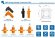 JC-CN06-W-01, 100 A, 1000 V CC, conector de batería de 16 mm², naranja