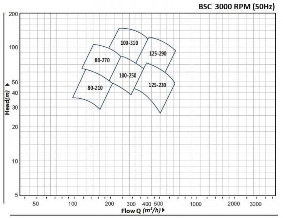 BSC 250-370A/B, (3000) - bomba de doble aspiración BSC 250-370A/B, (3000) - bomba de doble aspiración