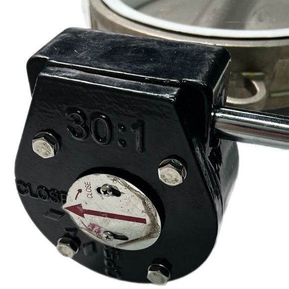 PN16 DN250 Válvula de mariposa, cuerpo y disco de acero inoxidable AISI 304, asiento PTFE PN16 DN250 Válvula de mariposa, cuerpo y disco de acero inoxidable AISI 304, asiento PTFE