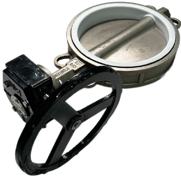 PN16 DN250 Válvula de mariposa, cuerpo y disco de acero inoxidable AISI 304, asiento PTFE PN16 DN250 Válvula de mariposa, cuerpo y disco de acero inoxidable AISI 304, asiento PTFE