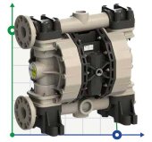 Bomba de membrana para ácido sulfúrico PHOENIX P700 PP SANTOPRENE+PTFE, 700 l/min Bomba de membrana para ácido sulfúrico PHOENIX P700 PP SANTOPRENE+PTFE, 700 l/min