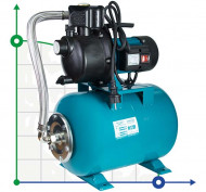 Estación 0,6 kW Hmax 35m Qmax 50l/min plástico (bomba autocebante) 24l AquaticaLEO Ucrania Estación 0,6 kW Hmax 35m Qmax 50l/min plástico (bomba autocebante) 24l AquaticaLEO Ucrania