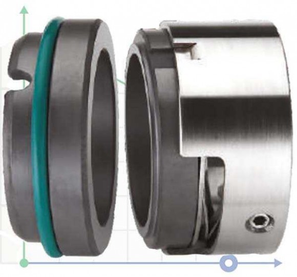 Sello mecánico R-M74 35, SIC/SIC, VITON, 304, G9