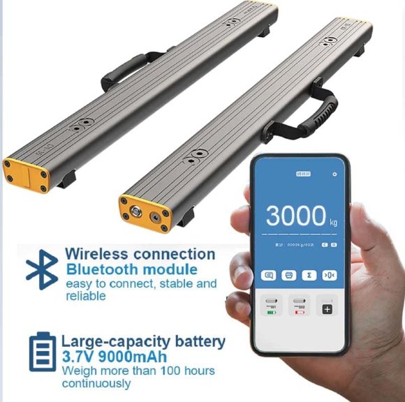 Portable strain gauge pallet scales with Bluetooth AD1 up to 3000 kg (2 scale)