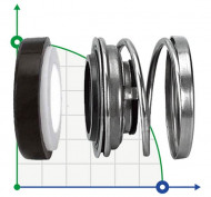 Mechanical seal R-110 16, H, CAR/CER, VITON, 304 Mechanical seal R-110 16, H, CAR/CER, VITON, 304