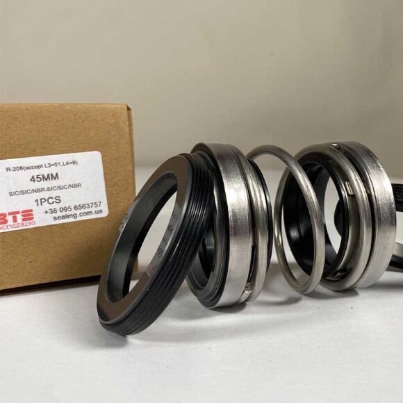 Double mechanical seal R-208 10, SIC/SIC/SIC/SIC, VITON, 304 Double mechanical seal R-208 10, SIC/SIC/SIC/SIC, VITON, 304