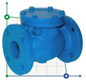 Зворотний фланцевий клапан з чавунним корпусом 19ч16бр DN350 PN16, ГОСТ Зворотний фланцевий клапан з чавунним корпусом 19ч16бр DN350 PN16, ГОСТ