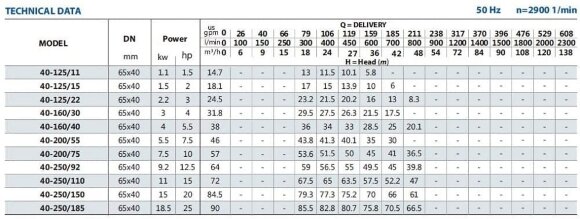Pumpe für Frostschutzmittel BST 40-250/18.5, 3000 Pumpe für Frostschutzmittel BST 40-250/18.5, 3000