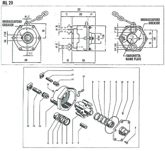 ML 20 PTO roller pump ML 20 PTO roller pump