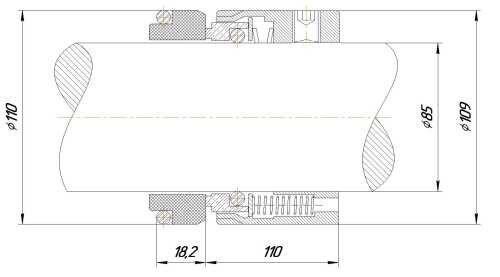 Uszczelnienie mechaniczne R-M7N 85, SIC/SIC, VITON, 304, typ G9 AESSEAL W07DMU, LIDERING LWS10, BURGMANN M7N Uszczelnienie mechaniczne R-M7N 85, SIC/SIC, VITON, 304, typ G9 AESSEAL W07DMU, LIDERING LWS10, BURGMANN M7N