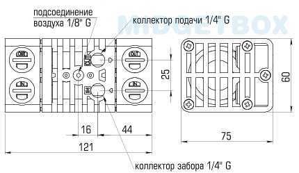 Диафрагменные мини насос Midgetbox PP + CF Диафрагменные мини насос Midgetbox PP + CF