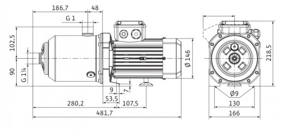 Насос WILO MEDANA CH1-L.605-1/E/E/10T многоступенчатый для водоснабжения