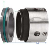 Торцеве механічне ущільнення R-8U 3.3/8, CAR/SIC, VITON, 304, PG Торцеве механічне ущільнення R-8U 3.3/8, CAR/SIC, VITON, 304, PG