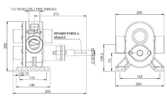 Bomba de engranajes para mermelada Kupar KHP 1 1/2 pulgada, 4-11,5 m3/h Bomba de engranajes para mermelada Kupar KHP 1 1/2 pulgada, 4-11,5 m3/h