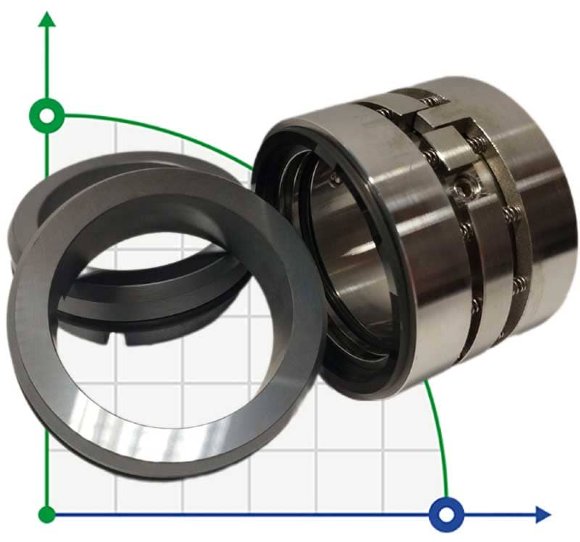 Podwójne uszczelnienie mechaniczne R-M010D 70, CAR/SIC/CAR/SIC, EPDM, 304