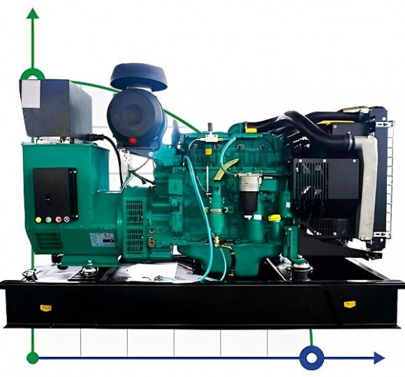 Generador diesel industrial XHYV-120GF con ATS, motor Volvo 150kVA, 120kW, 380V/50HZ tipo abierto