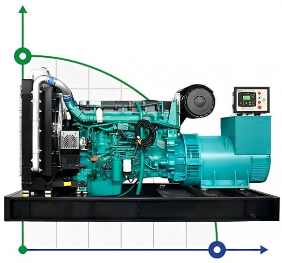 Generador diesel industrial XHYV-150GF con ATS, motor Volvo 180kVA, 150kW, 380V/50HZ tipo abierto