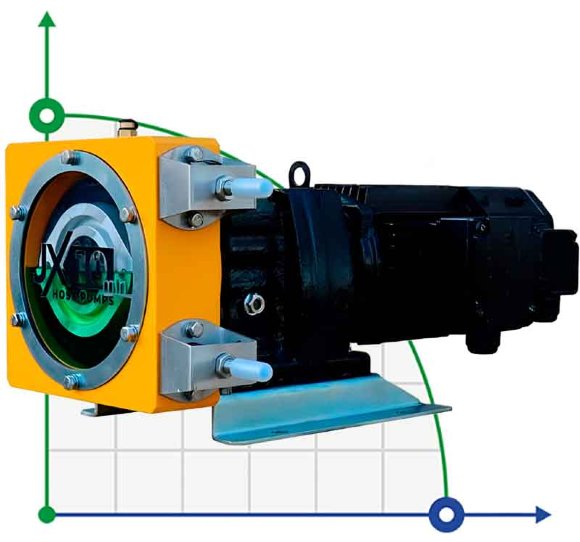 Pompe à tuyau industrielle JXHIN-10-ABS Plastic-NR-P, 57 l/h, 0,37 kW, 10 bar, 380V