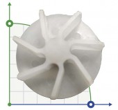 Impeller to the pumping part of the HP barrel pump Impeller to the pumping part of the HP barrel pump